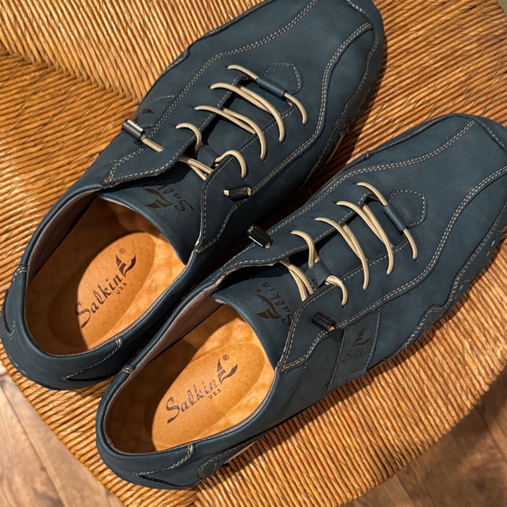 Salkin Blue Men's Casual Slip on Shoes